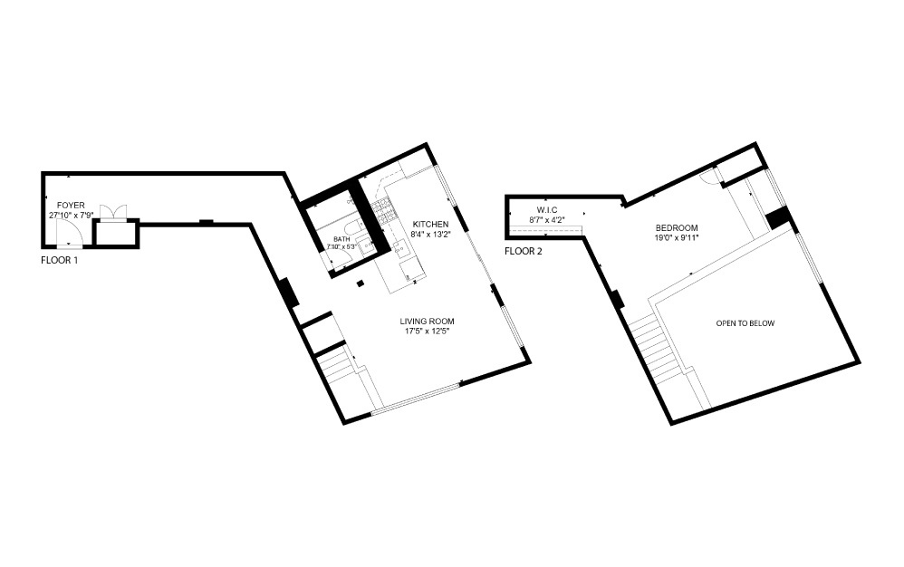 Unit 23 - 1 bedroom floorplan layout with 1 bath and 1016 square feet.